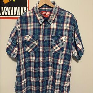 DIXXON The Deebo Red and Blue Plaid Casual Shirt